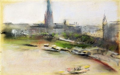 Binnenalster en el Jungfernstieg, 1909 de Max Liebermann